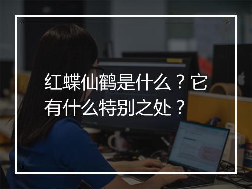 红蝶仙鹤是什么？它有什么特别之处？