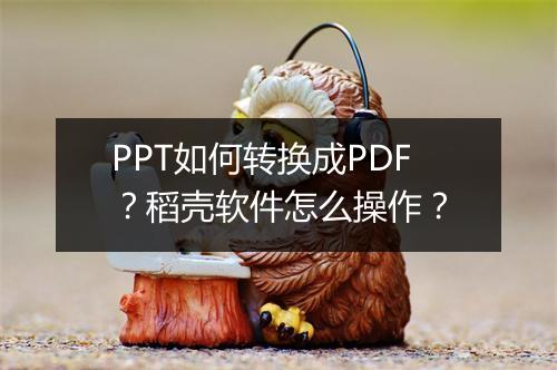 PPT如何转换成PDF？稻壳软件怎么操作？
