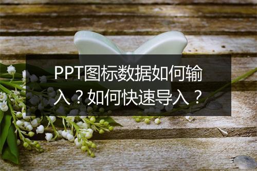 PPT图标数据如何输入？如何快速导入？