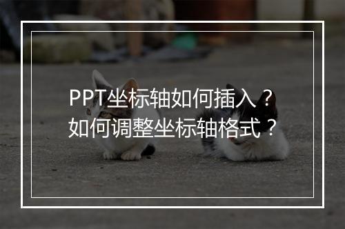 PPT坐标轴如何插入？如何调整坐标轴格式？