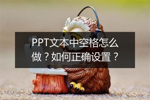 PPT文本中空格怎么做?如何正确设置?