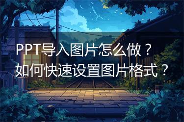 PPT导入图片怎么做？如何快速设置图片格式？
