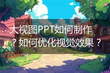 大视图PPT如何制作？如何优化视觉效果？
