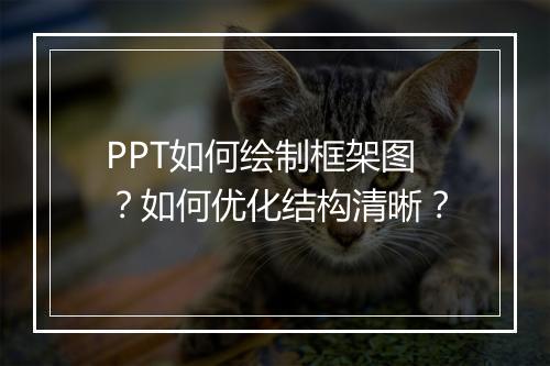 PPT如何绘制框架图？如何优化结构清晰？