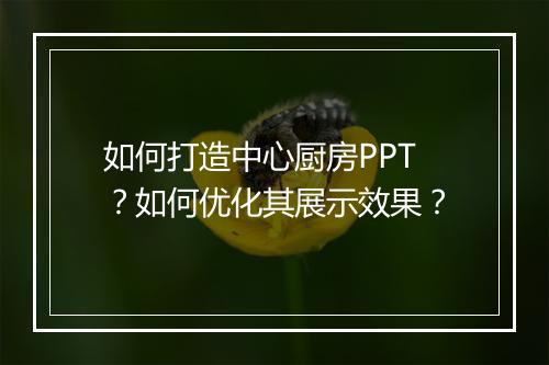 如何打造中心厨房PPT？如何优化其展示效果？