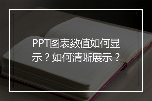 PPT图表数值如何显示？如何清晰展示？