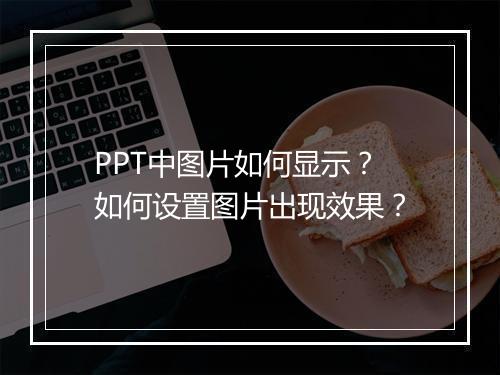 PPT中图片如何显示？如何设置图片出现效果？