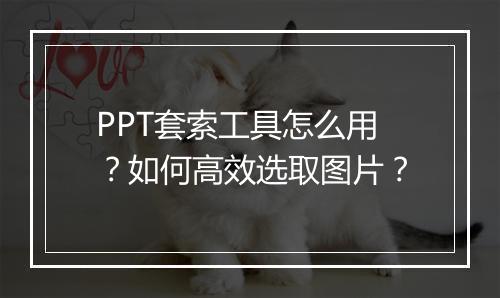 PPT套索工具怎么用？如何高效选取图片？